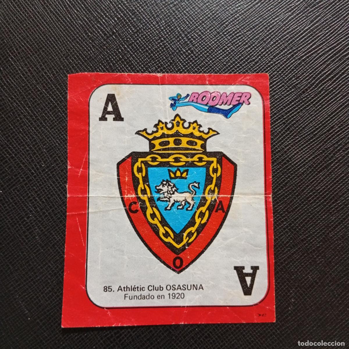 Cromos de f&uacute;tbol: 85 ESCUDO OSASUNA CHICLE BOOMER 1982 1983 CROMO FUTBOL LIGA 82 83 - SIN PEGAR - SOBRE-C