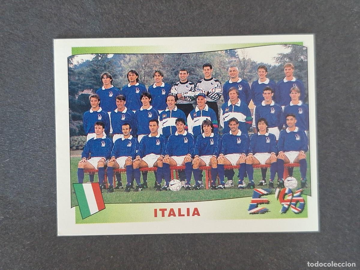 Cromos de f&uacute;tbol: L3 ALINEACION EQUIPO SELECCION ITALIA 236 EUROCOPA 1996 EURO 96 PANINI NUNCA PEGADO SIN PEGAR