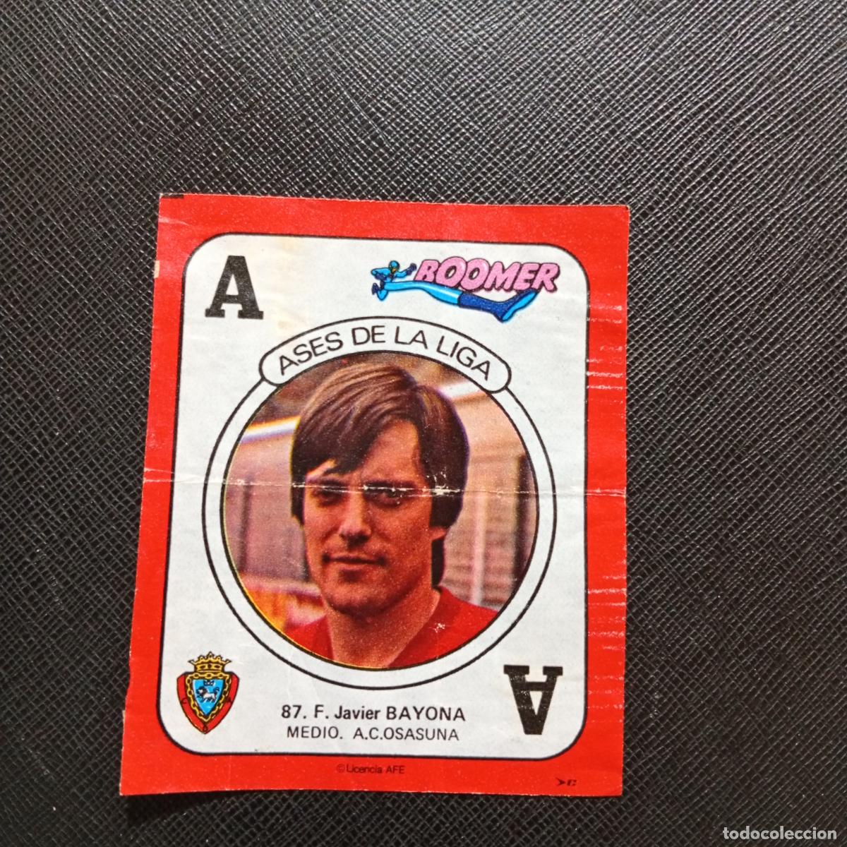 Cromos de f&uacute;tbol: 87 BAYONA OSASUNA CHICLE BOOMER 1982 1983 CROMO FUTBOL LIGA 82 83 - SIN PEGAR - SOBRE-C