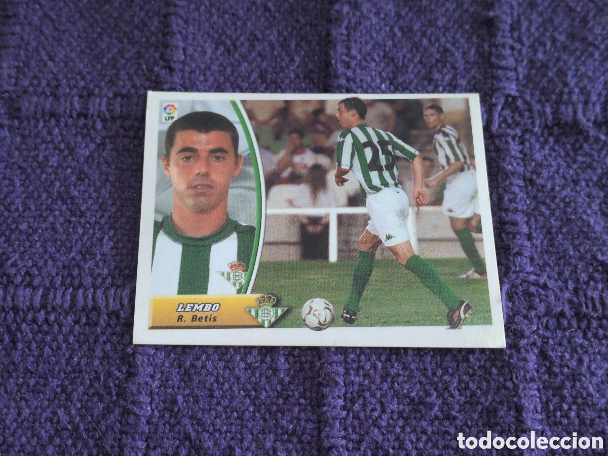 Football Stickers: LEMBO REAL BETIS BALOMPIE FICHAJE 32 LIGA ESTE 2003 2004 03 04 NUNCA PEGADO SIN PEGAR