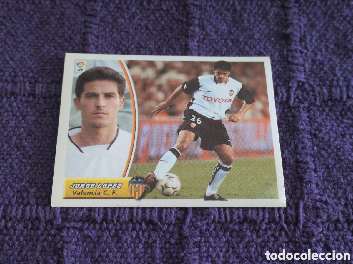 Football Stickers: JORGE LOPEZ VALENCIA C. F. FICHAJE 34 LIGA ESTE 2003 2004 03 04 NUNCA PEGADO SIN PEGAR