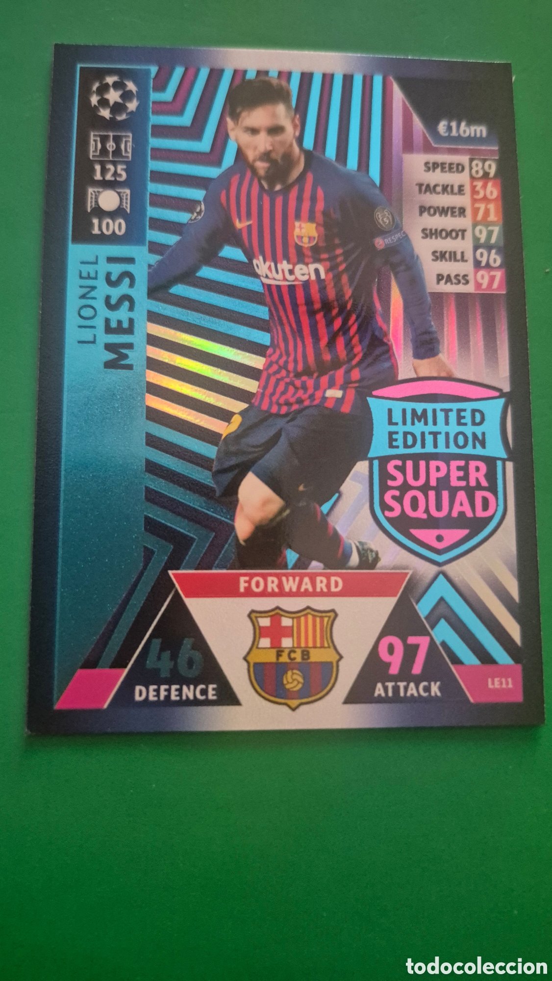 Figurine di Calcio: LE 11 MESSI ( FC BARCELONA) LIMITED EDITION S&Uacute;PER SQUAD , TOPPS UEFA CHAMPIONS LEAGUE 2018 / 2019
