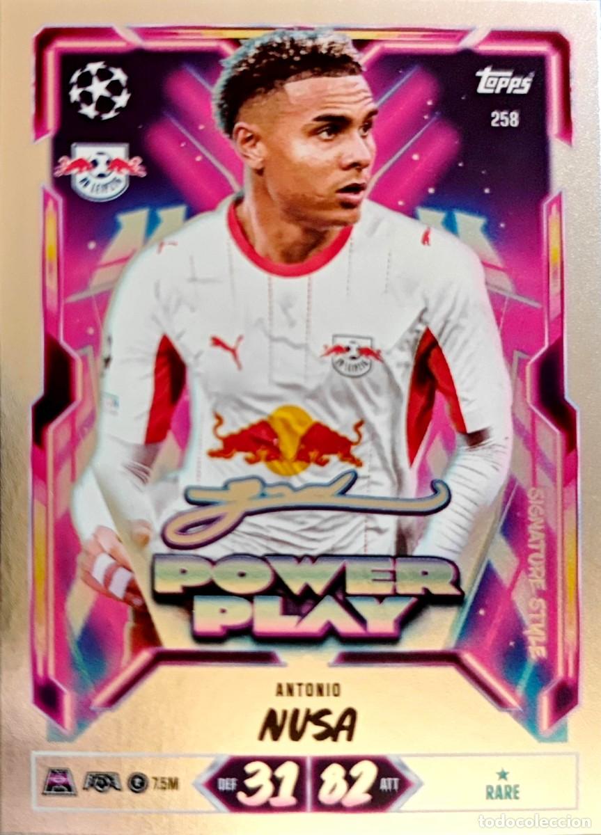 Cromos de f&uacute;tbol: 258 Antonio Nusa - RB Leipzig - POWER PLAY - TOPPS Match Attax 2026 2027 26 27