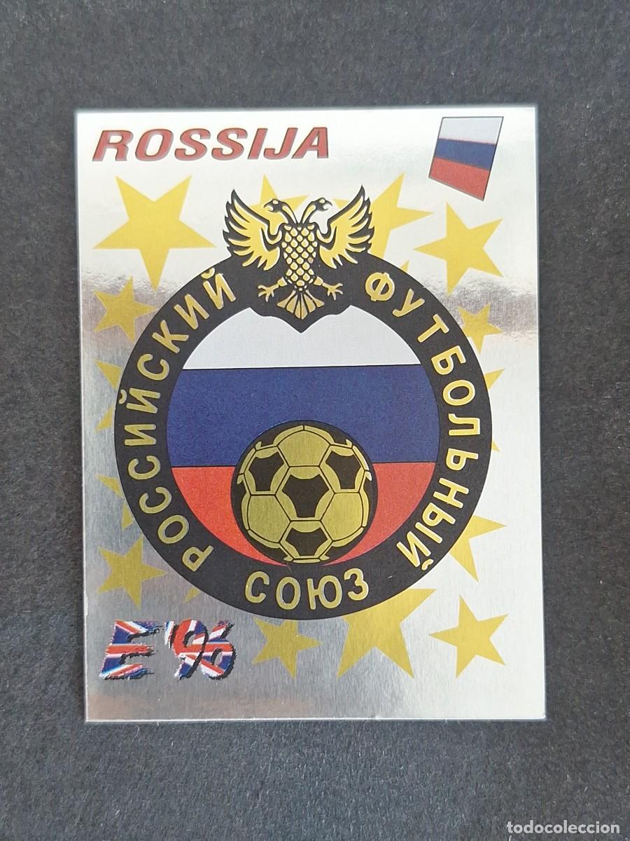 Cromos de f&uacute;tbol: L3 ESCUDO SELECCION RUSIA 255 EUROCOPA 1996 EURO 96 PANINI NUNCA PEGADO SIN PEGAR