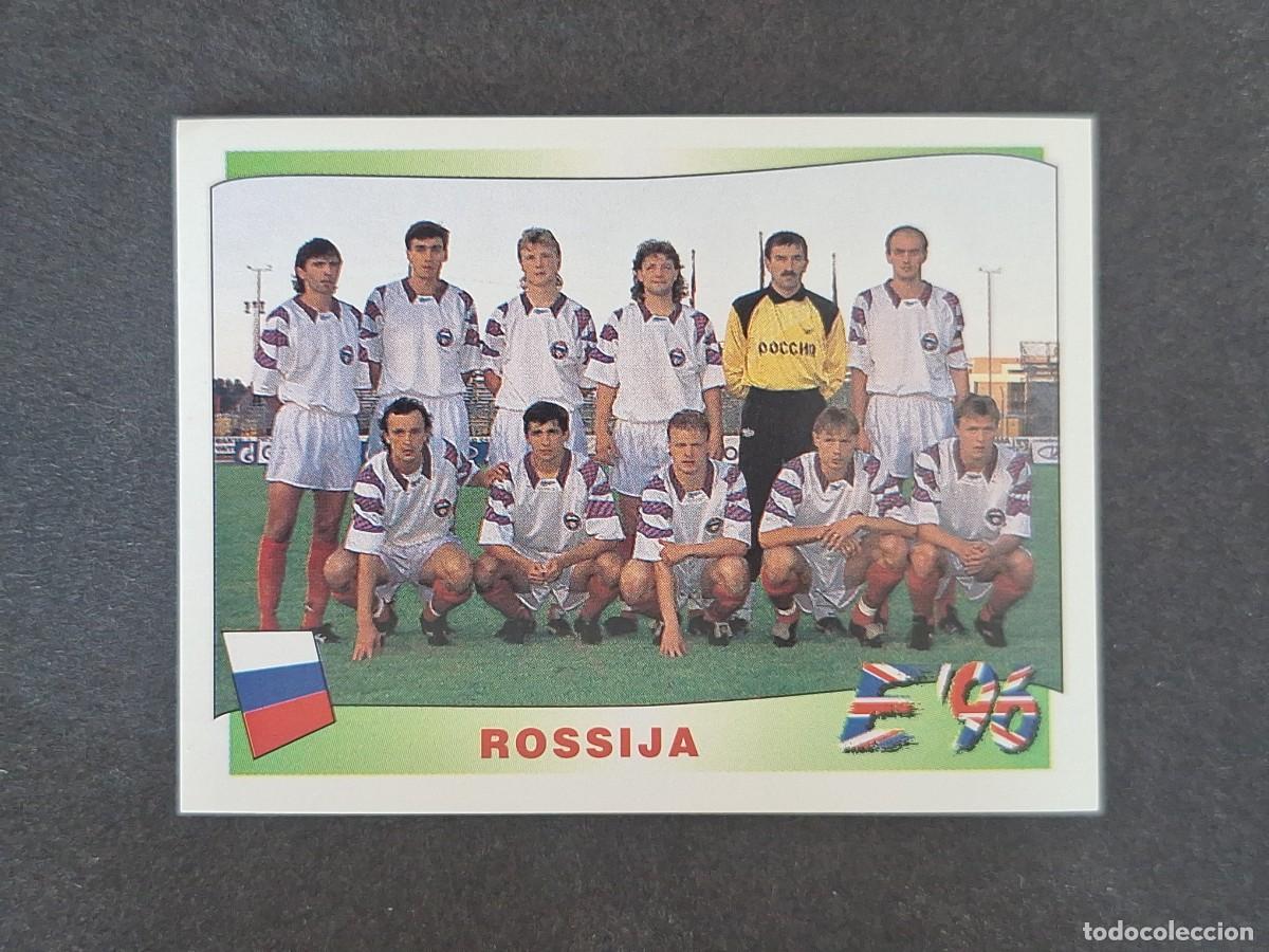 Cromos de f&uacute;tbol: L3 ALINEACION EQUIPO SELECCION RUSIA 256 EUROCOPA 1996 EURO 96 PANINI NUNCA PEGADO SIN PEGAR