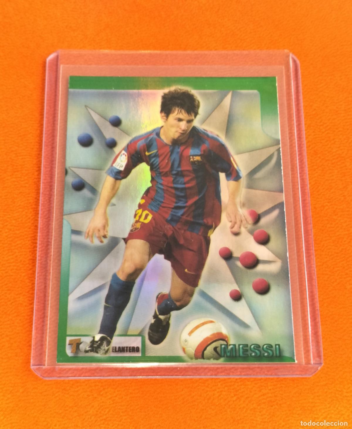 Cromos de f&uacute;tbol: 181 MESSI VERSION BRILLO SIN REFLEJO CARD BARCELONA EDICION ESPECIAL TOP MUNDICROMO 2005 2006 05 06