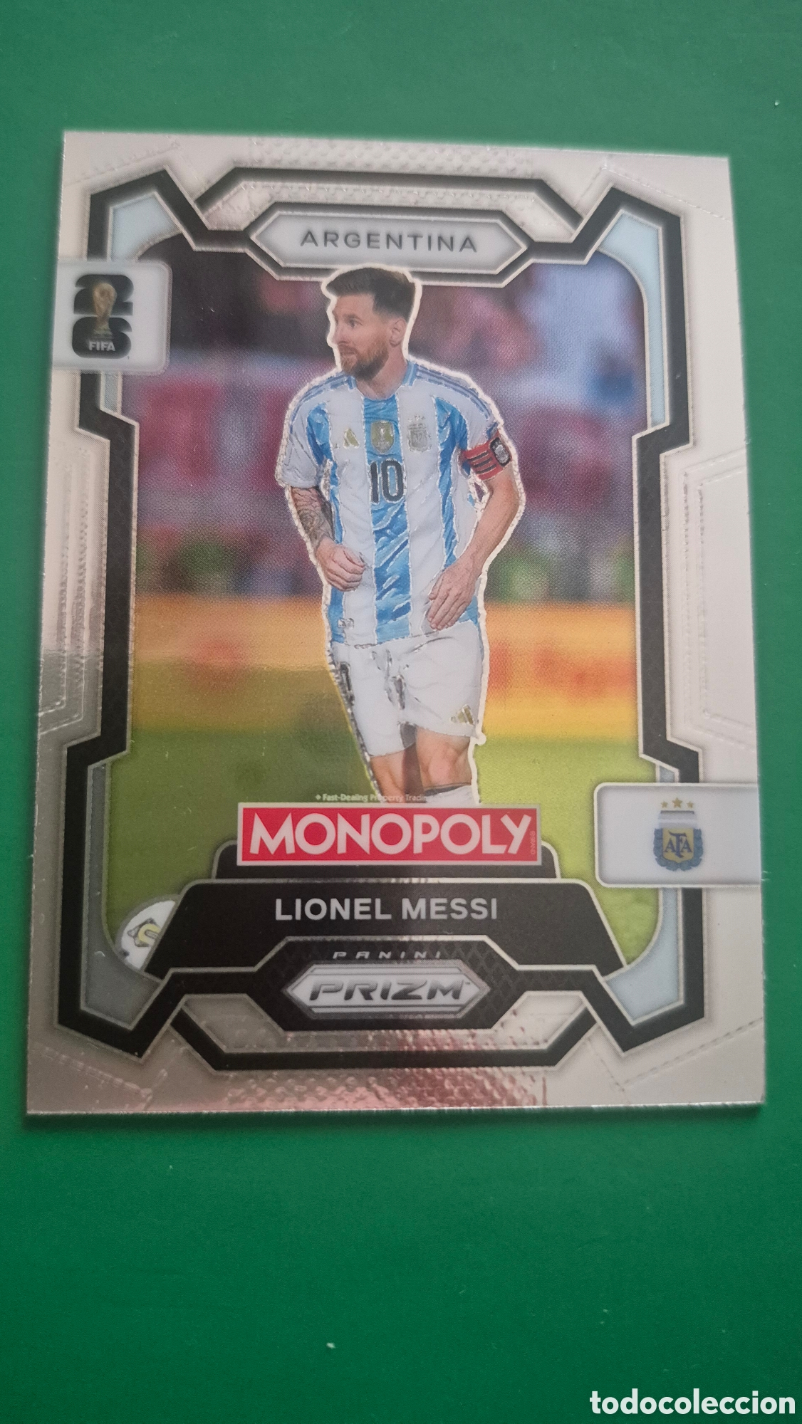 Cromos de f&uacute;tbol: CROMO CARD WORLD CUP 2026 26 PANINI PRIZM MONOPOLY LIONEL MESSI 1 ARGENTINA