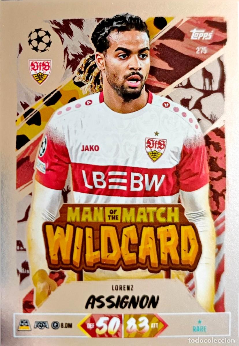 Cromos de f&uacute;tbol: 275 Lorenz Assignon - VfB Stuttgart - Man of the Match WILDCARD - TOPPS Match Attax 2026 2027 26 27