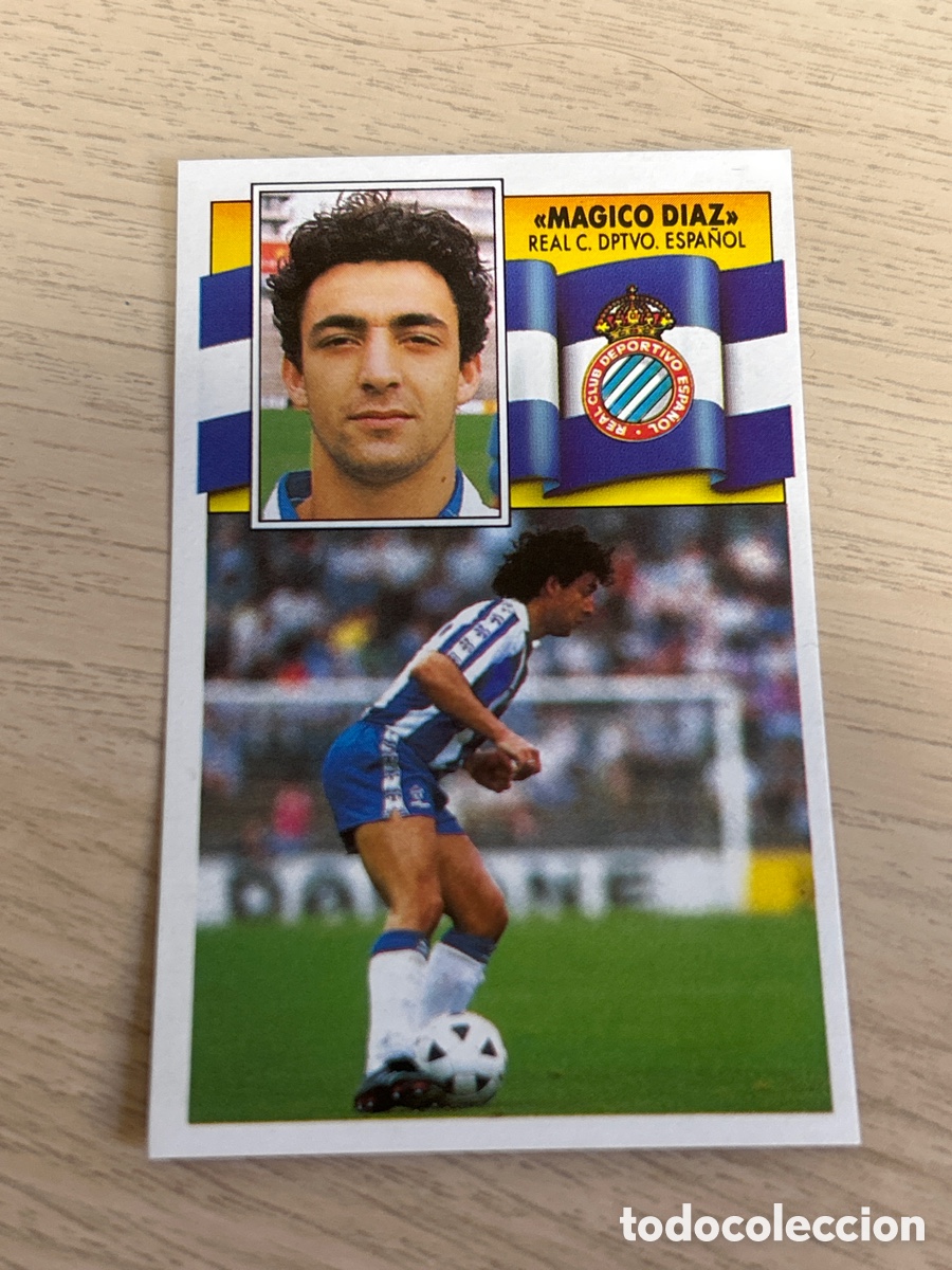Cromos de f&uacute;tbol: MAGICO DIAZ ESPA&Ntilde;OL COLOCA LIGA ESTE 1990 1991 90 91 NUNCA PEGADO SIN PEGAR