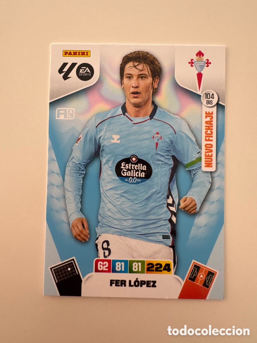 Cromos de f&uacute;tbol: PANINI ADRENALYN XL LIGA 2025-2026 25-26 &ndash; Fer Lopez Celta N&ordm; 104 BIS