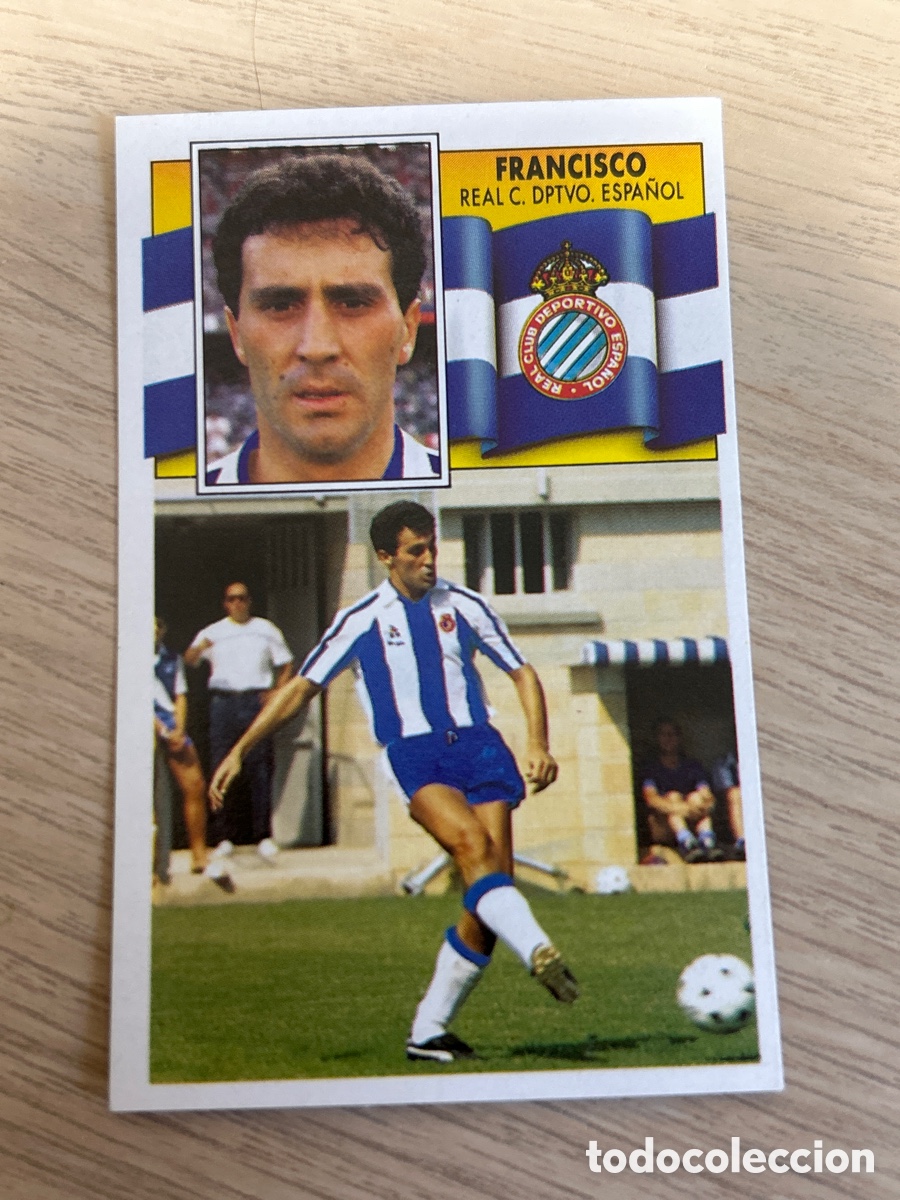Cartes &agrave; collectionner de Football: FRANCISCO ESPANYOL COLOCA LIGA ESTE 1990 1991 90 91 NUNCA PEGADO SIN PEGAR