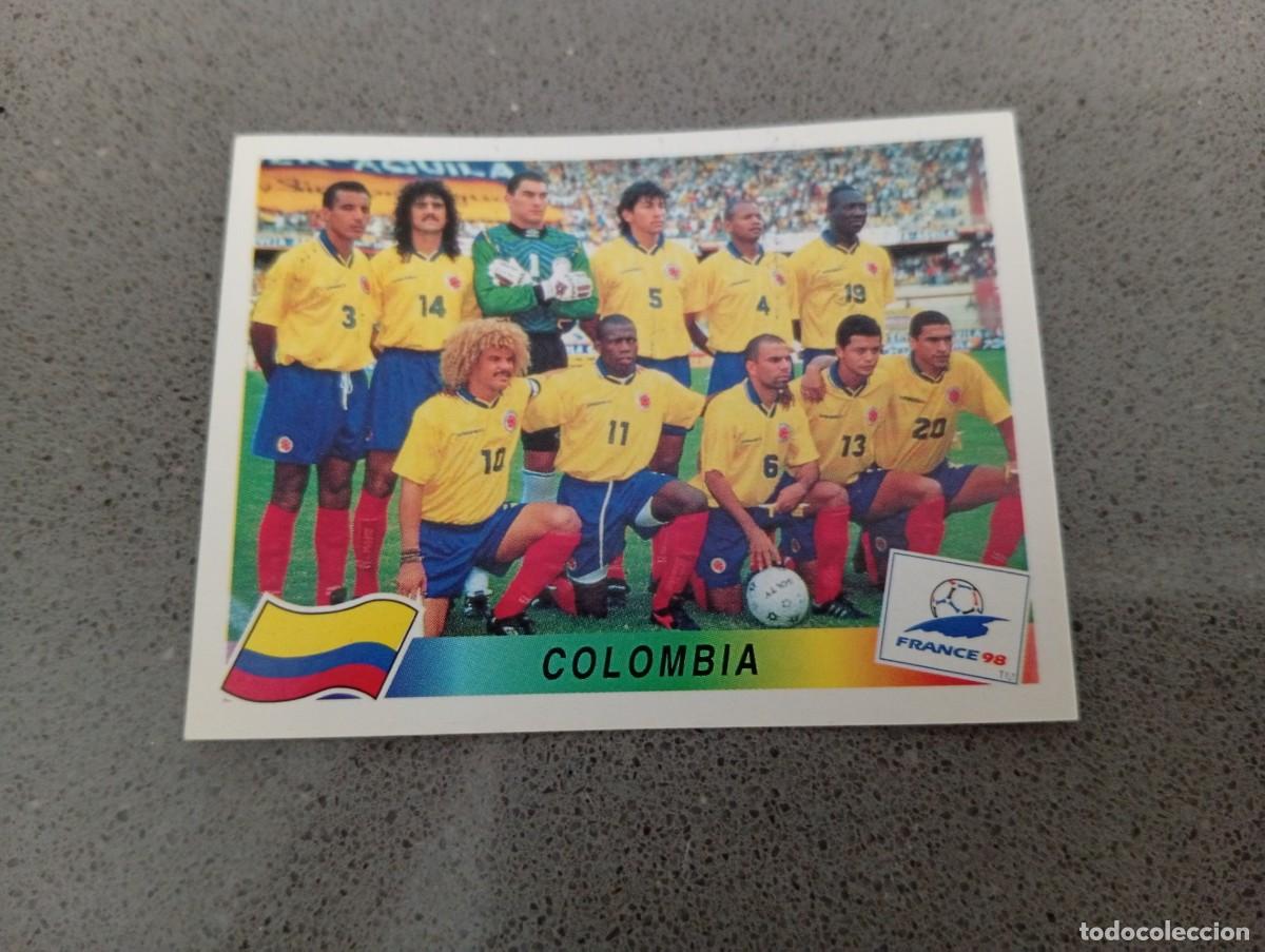 Cromos de Futebol: ALINEACION COLOMBIA 445 PANINI FRANCIA 1998 98 SIN PEGAR NUNCA PEGADO