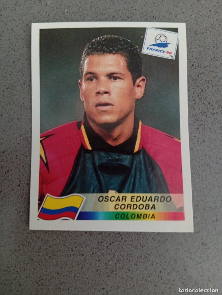 Cartes &agrave; collectionner de Football: OSCAR EDUARDO CORDOBA 447 COLOMBIA PANINI FRANCIA 1998 98 SIN PEGAR NUNCA PEGADO
