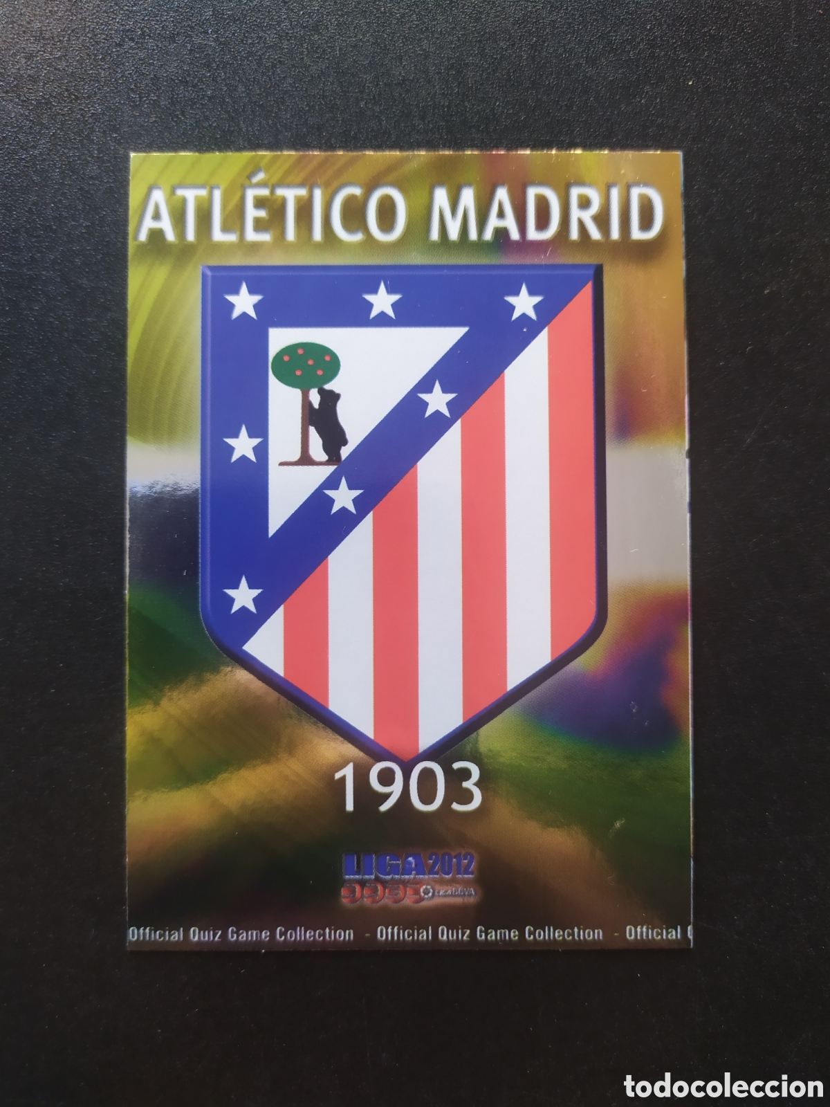 Cartes &agrave; collectionner de Football: Mundicromo fichas Liga 2011 2012 11 12 escudo brillo liso n&deg; 163 Atl&eacute;tico Madrid