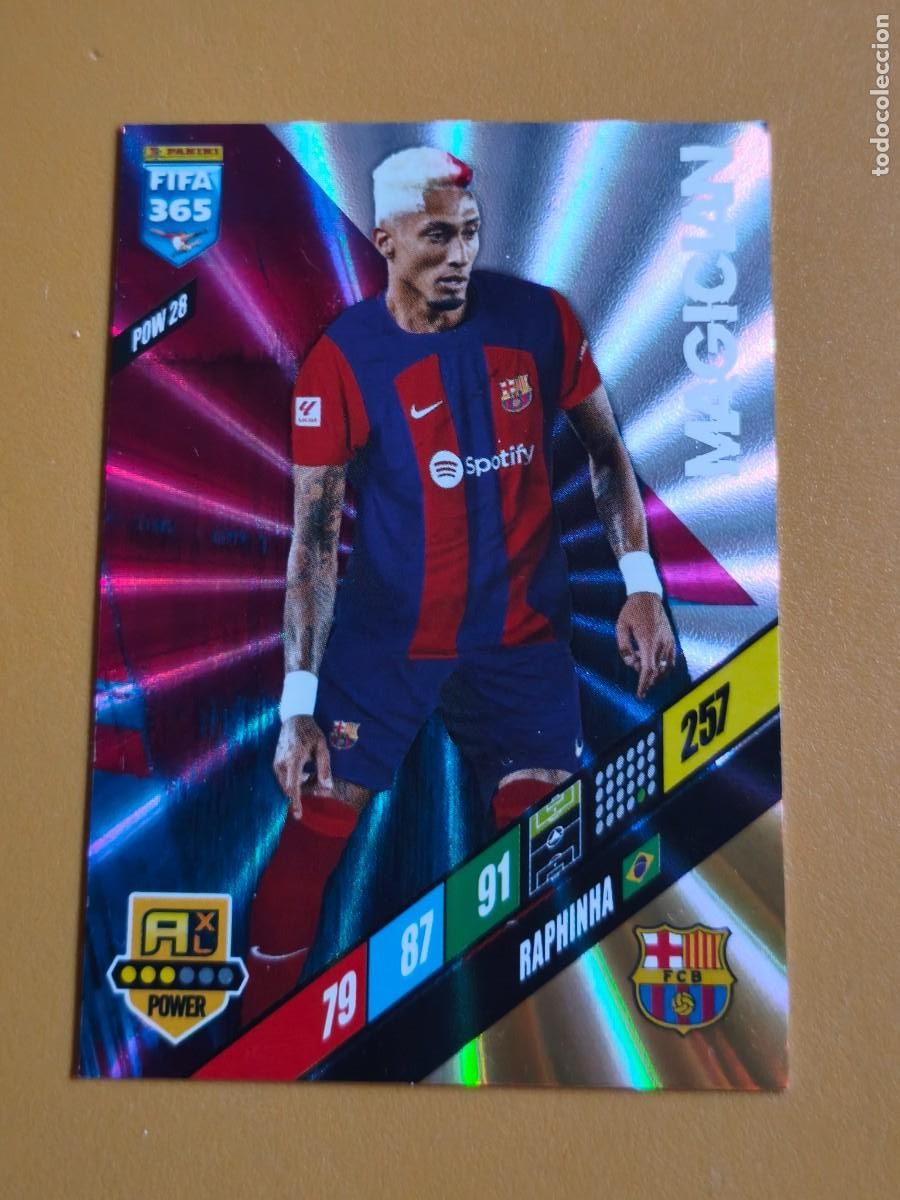 Cromos de f&uacute;tbol: raphinha, fifa 365 adrenalyn 2024