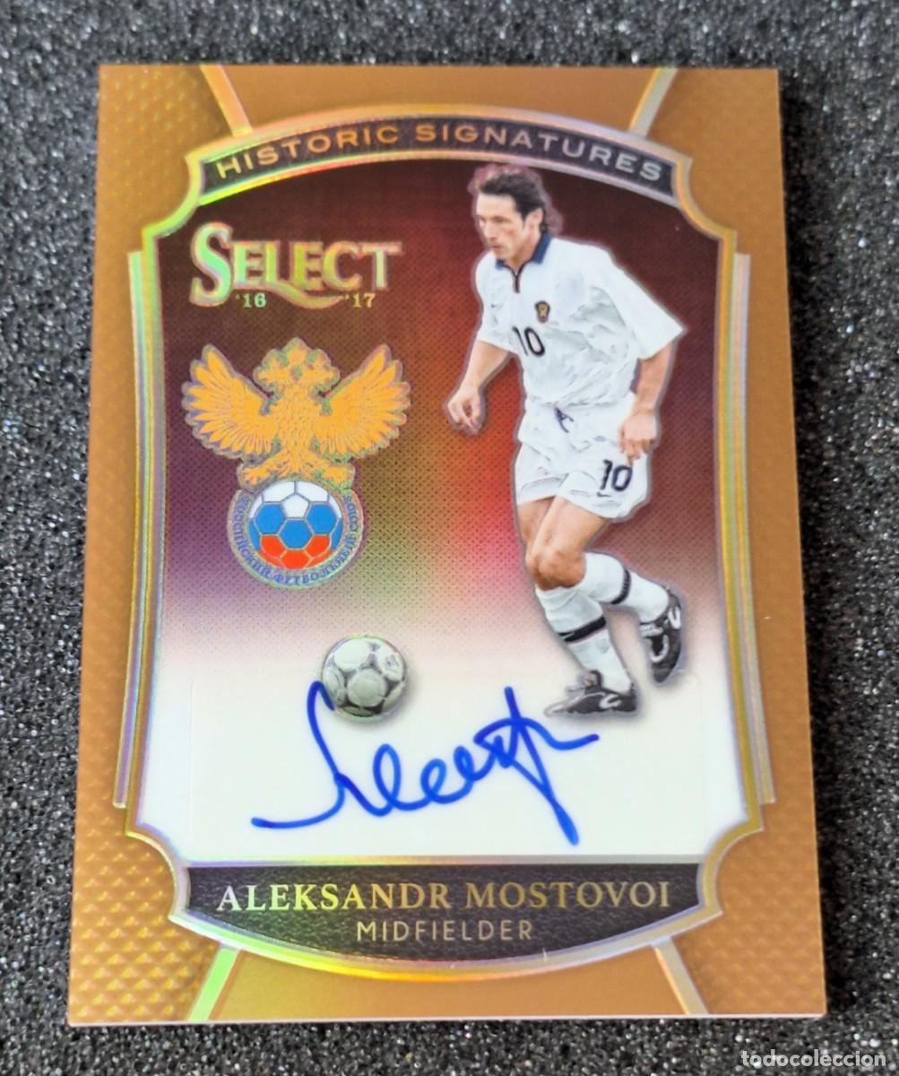 Cromos de Futebol: Aleksandr Mostovoi Russia Panini Select Historic Signatures #HS-MTV 06/49