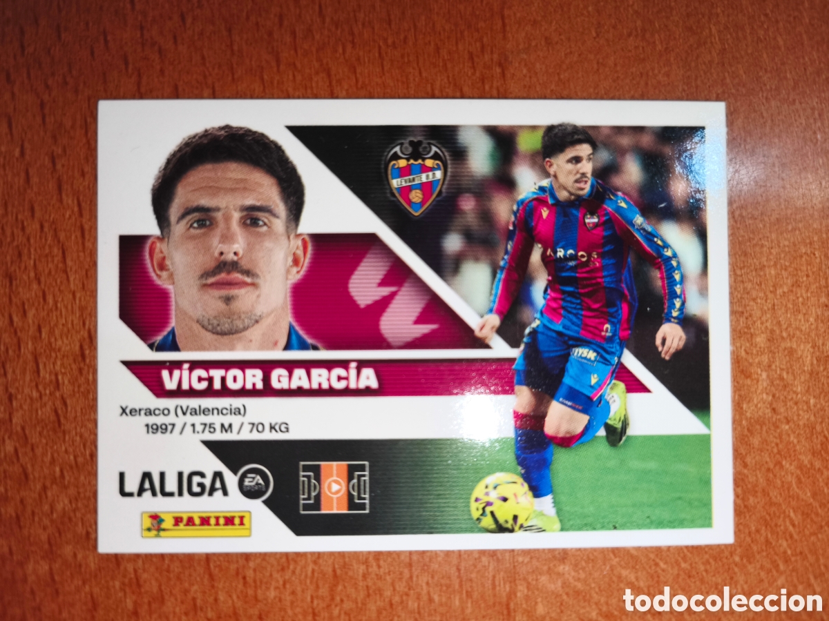 Cromos de f&uacute;tbol: V&iacute;ctor Garc&iacute;a n&deg;14A liga este 26/27 Levante