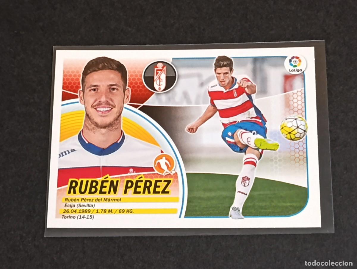 Football Stickers: RUB&Eacute;N P&Eacute;REZ N&ordm; 9 GRANADA CF - PANINI COLECCIONES ESTE LA LIGA SANTANDER 2016 2017 - 16 17 LOGO ERROR