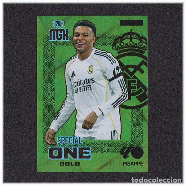 Football Stickers: MEGACRACKS 2026 2027 26 27 PANINI MBAPPE SPECIAL ONE GOLD REAL MADRID ALBUM COLECCI&Oacute;N LIGA MGK