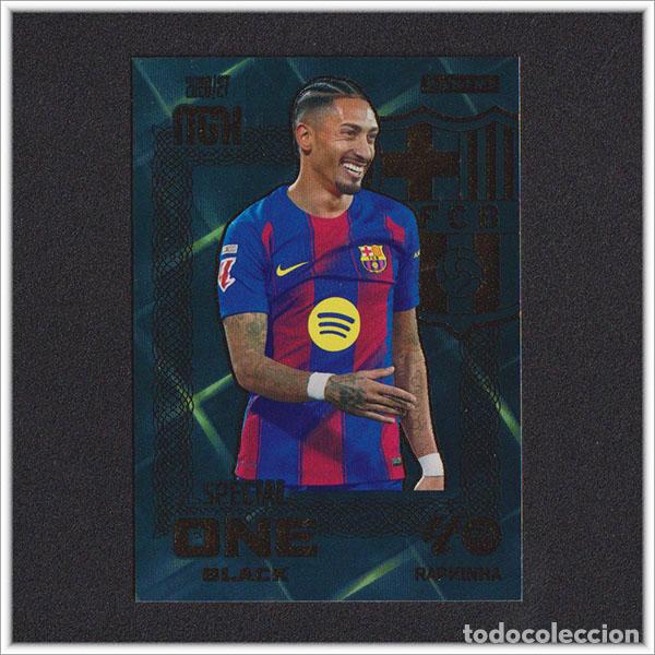 Cromos de f&uacute;tbol: MEGACRACKS 2026 2027 26 27 PANINI RAPHINHA SPECIAL ONE BLACK BARCELONA BAR&Ccedil;A COLECCI&Oacute;N LIGA MGK