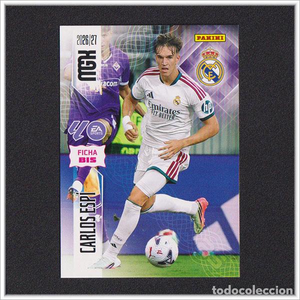 Fu&szlig;ball-Sticker: MEGACRACKS 2026 2027 26 27 PANINI CARLOS ESPI 233 BIS REAL MADRID COLECCI&Oacute;N ALBUM LIGA MGK 2&ordf; ED