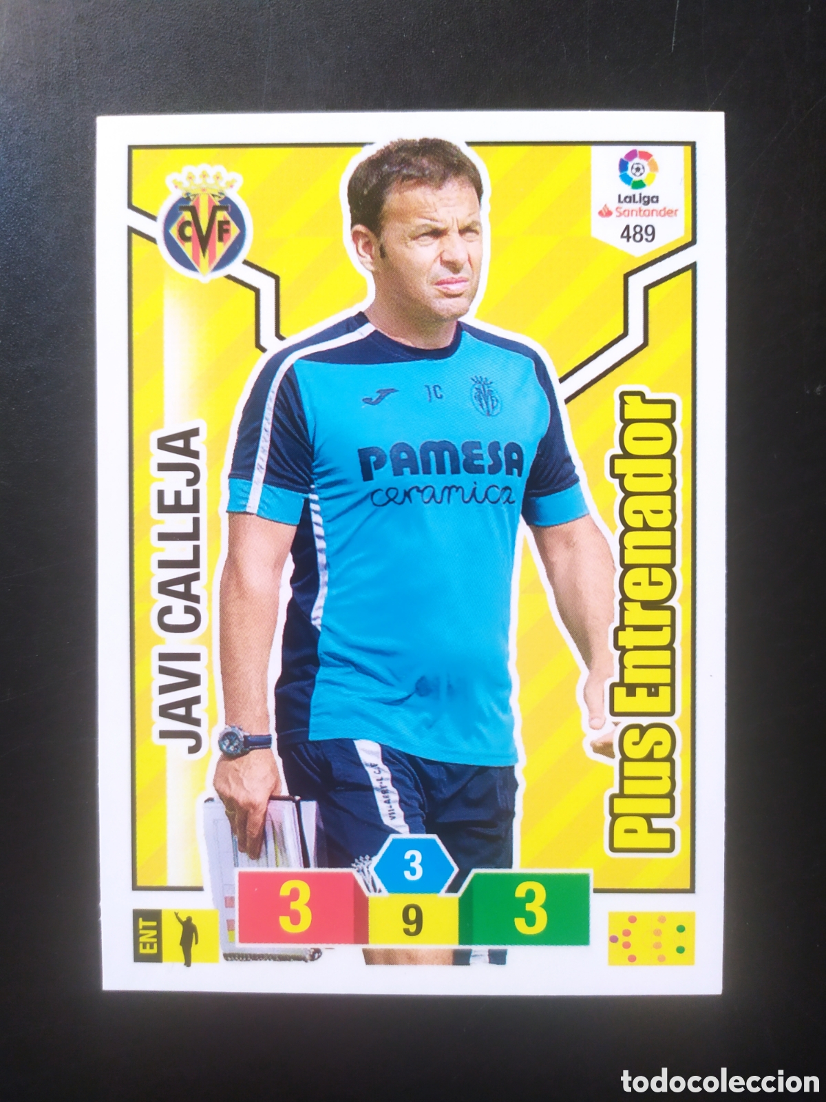 Fu&szlig;ball-Sticker: Adrenalyn 2018 2019 18 19 panini Javi Calleja plus entrenador n&deg; 489 Villarreal