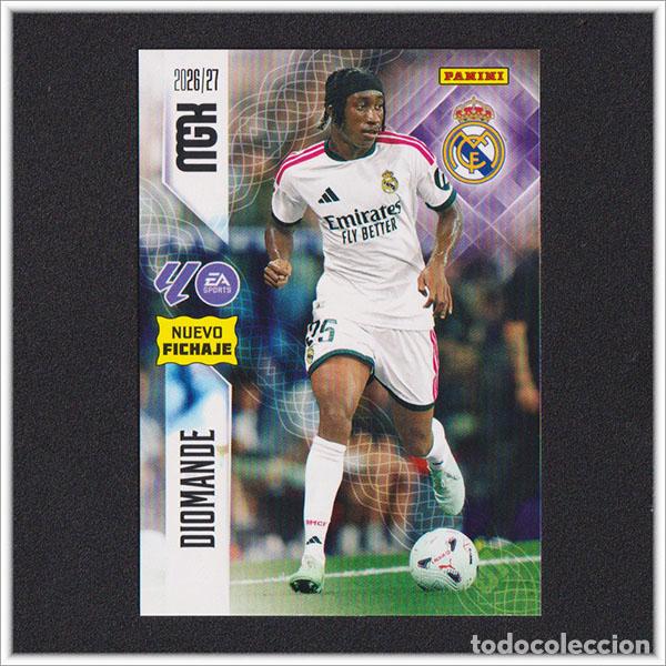 Fu&szlig;ball-Sticker: MEGACRACKS 2026 2027 26 27 PANINI DIOMANDE 478 FICHAJE REAL MADRID COLECCI&Oacute;N LIGA MGK 2&ordf; ED