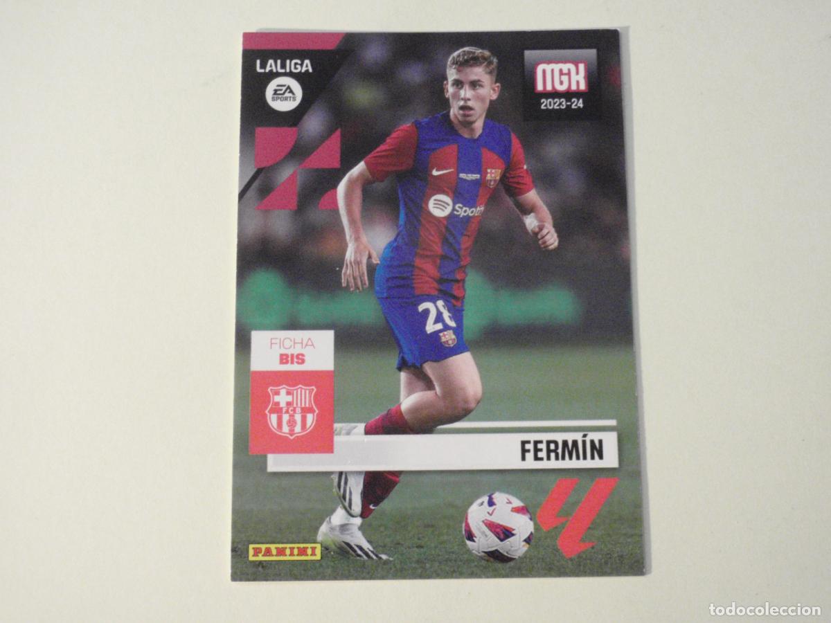 Cromos de f&uacute;tbol: Ficha 106 Bis FERMIN Barcelona ROOKIE. Trading card MGK Megacracks LA LIGA 2023 2024 Panini. 23 24