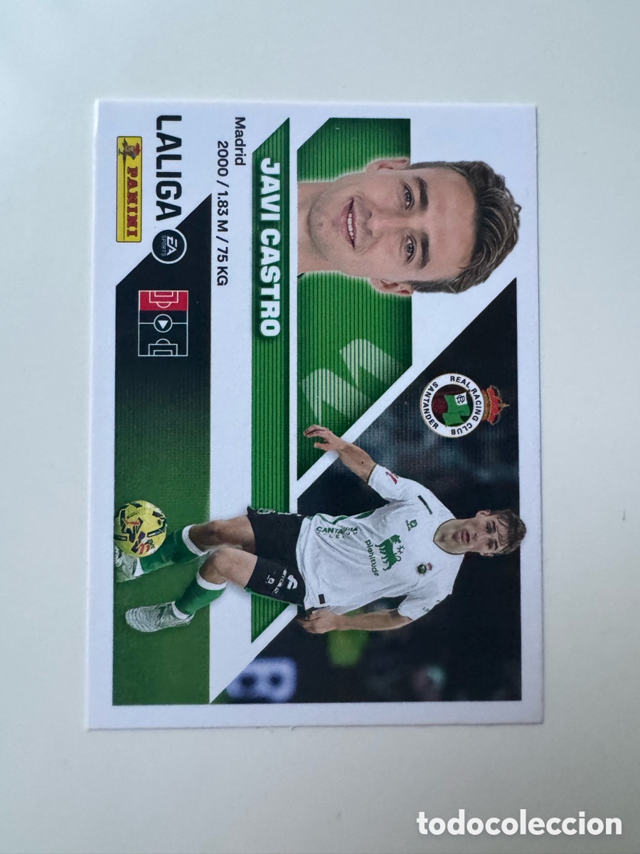 Cromos de f&uacute;tbol: PANINI LIGA ESTE 2026-2027 26 27 &ndash; N&ordm; 8 &ndash; Javi Castro Racing de Santander