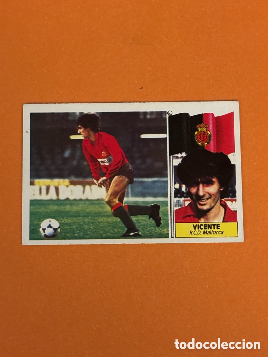 Cromos de f&uacute;tbol: Vicente &Uacute;ltimos Fichajes N 32 Mallorca 86 87. Liga Este 1986 1987 Sin Pegar