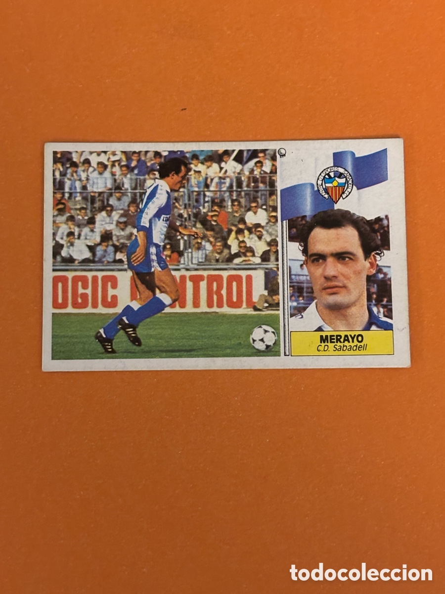 Fu&szlig;ball-Sticker: Sabadell - Merayo - Baja - Liga 1986-1987, 86-87 - Ediciones Este - Nunca pegado