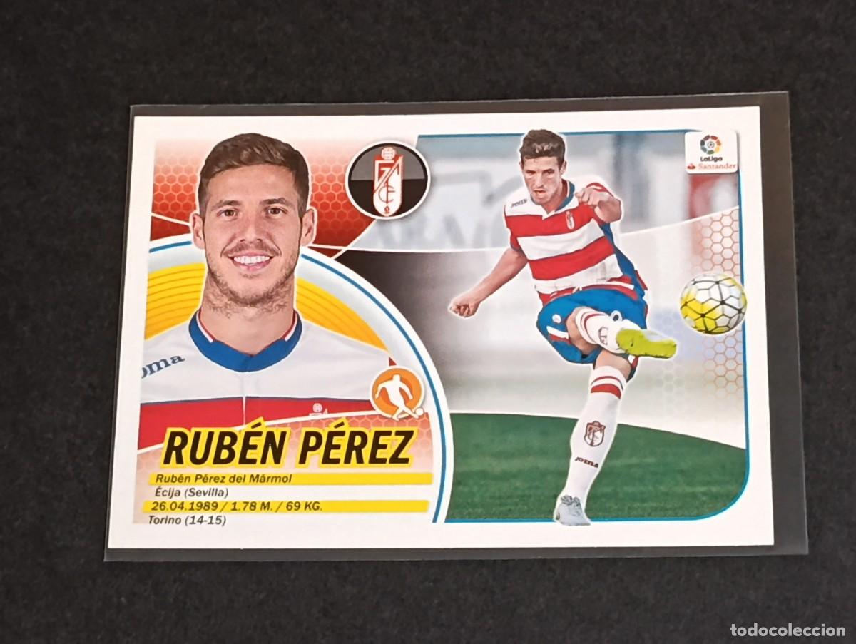 Fu&szlig;ball-Sticker: RUB&Eacute;N P&Eacute;REZ N&ordm; 9 GRANADA CF - PANINI COLECCIONES ESTE LA LIGA SANTANDER 2016 2017 16 17 LOGO VERSION