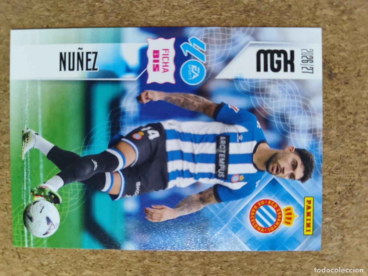 Cromos de f&uacute;tbol: MEGACRACKS 26/27 CARD FICHA BIS NU&Ntilde;EZ RCD ESPA&Ntilde;OL # 167BIS PANINI