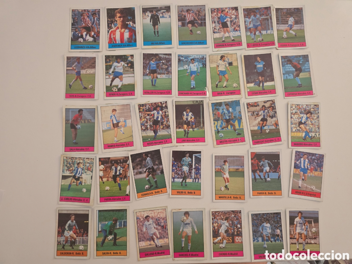 Football Stickers: cromos f&uacute;tbo Campeonato de Liga&rdquo; de Ediciones Este temporada 1985-86