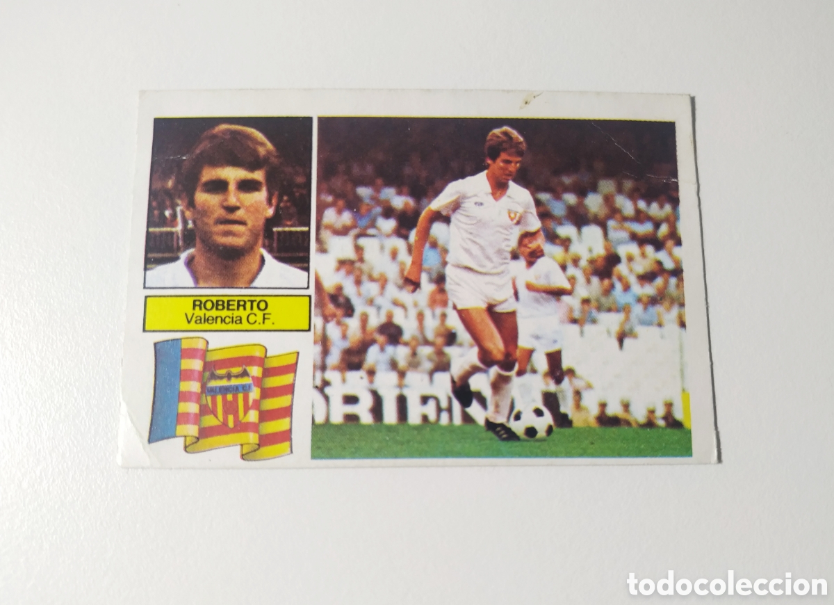 Fu&szlig;ball-Sticker: Roberto, bal&oacute;n pegado, dif&iacute;cil, valencia 1982 1983, 82 83,