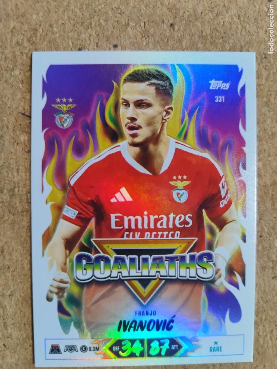 Figurine di Calcio: 20 ANIVERSARIO MATCH ATTAX 26/27 CARD GOALIATHS IVANOVIC BENFICA # 331 TOPPS