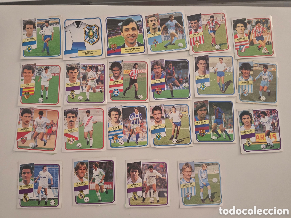 Football Stickers: cromos de f&uacute;tbol de la colecci&oacute;n &rdquo;Liga 89-90&rdquo; de Ediciones Este