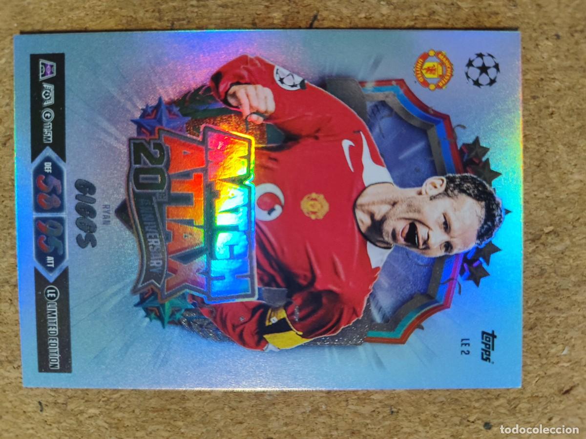 Cromos de f&uacute;tbol: 20 ANIVERSARIO MATCH ATTAX 26/27 CARD 20 ANI RYAN GIGGS MANCHESTER UNITED # LE2 TOPPS