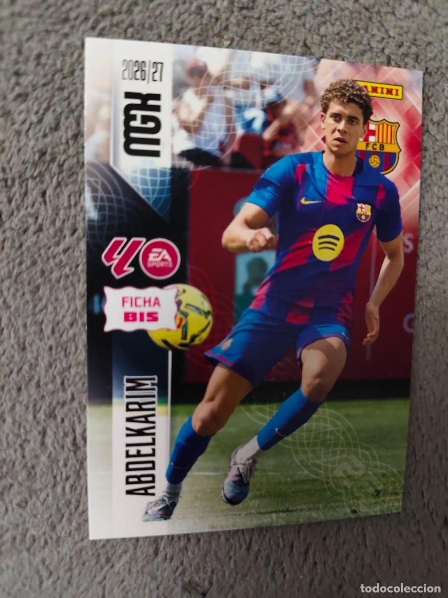 Cromos de f&uacute;tbol: 90 BIS ABDELKARIM FC BARCELONA MEGACRACKS MGK 2026 27 FICHAS BIS 26 2027 PANINI AAW