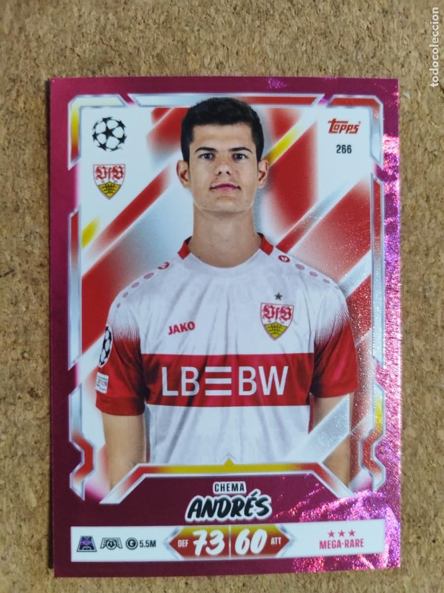 Cromos de Futebol: 20 ANIVERSARIO MATCH ATTAX 26/27 CARD PARALELA PURPURA ANDRES STUTTGART # 266 TOPPS