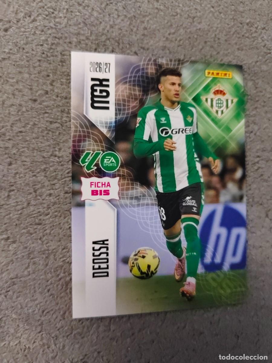 Cromos de f&uacute;tbol: 100 BIS DEOSSA REAL BETIS MEGACRACKS MGK 2026 27 FICHAS BIS 26 2027 PANINI AAW