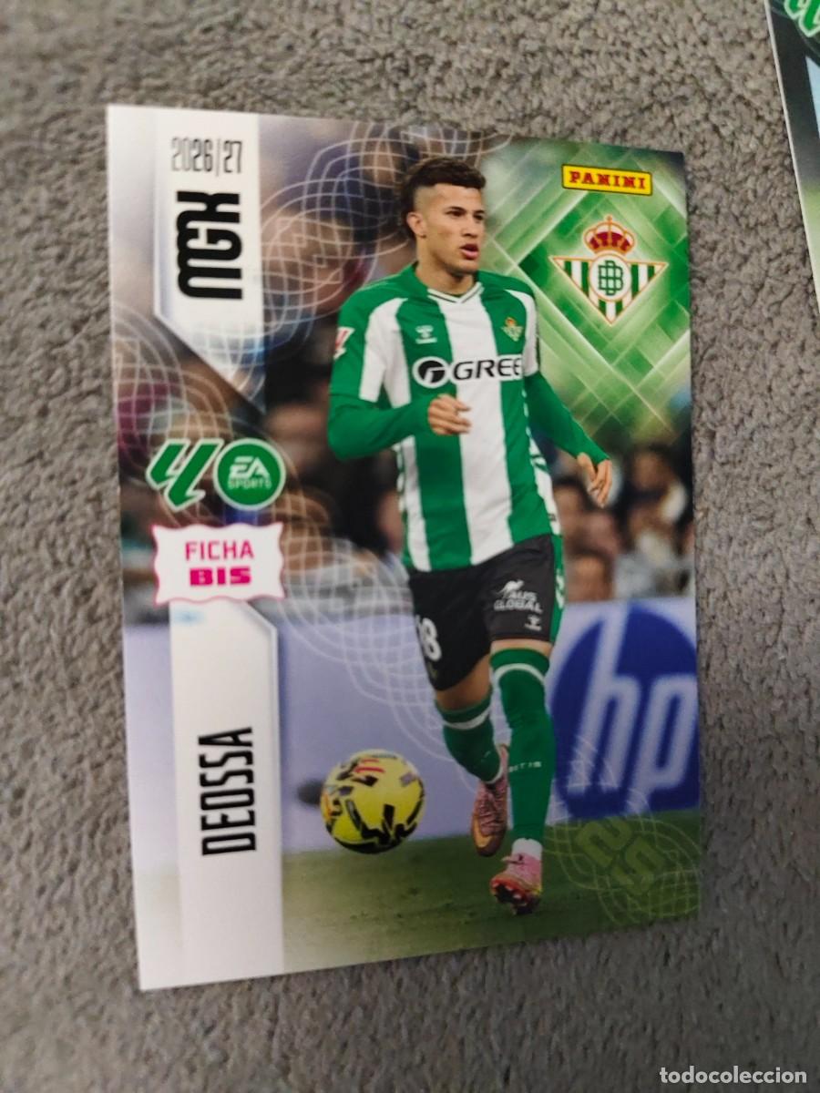 Cromos de f&uacute;tbol: 100 BIS DEOSSA REAL BETIS MEGACRACKS MGK 2026 27 FICHAS BIS 26 2027 PANINI AAW
