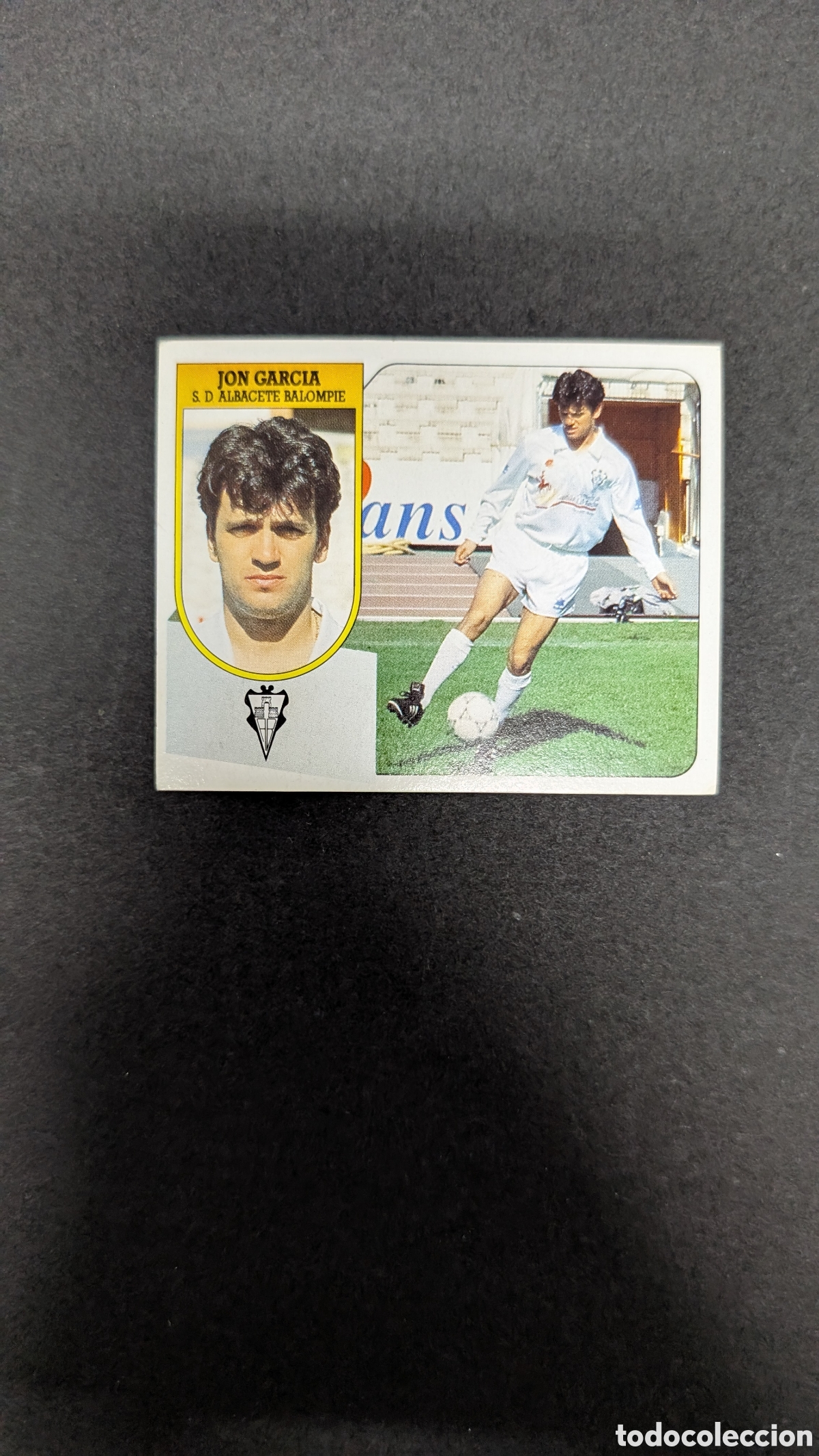Cromos de Futebol: JON GARC&Iacute;A ALBACETE BAJA LIGA ESTE 1991/92 91 92 CART&Oacute;N NUNCA PEGADO SIN PEGAR