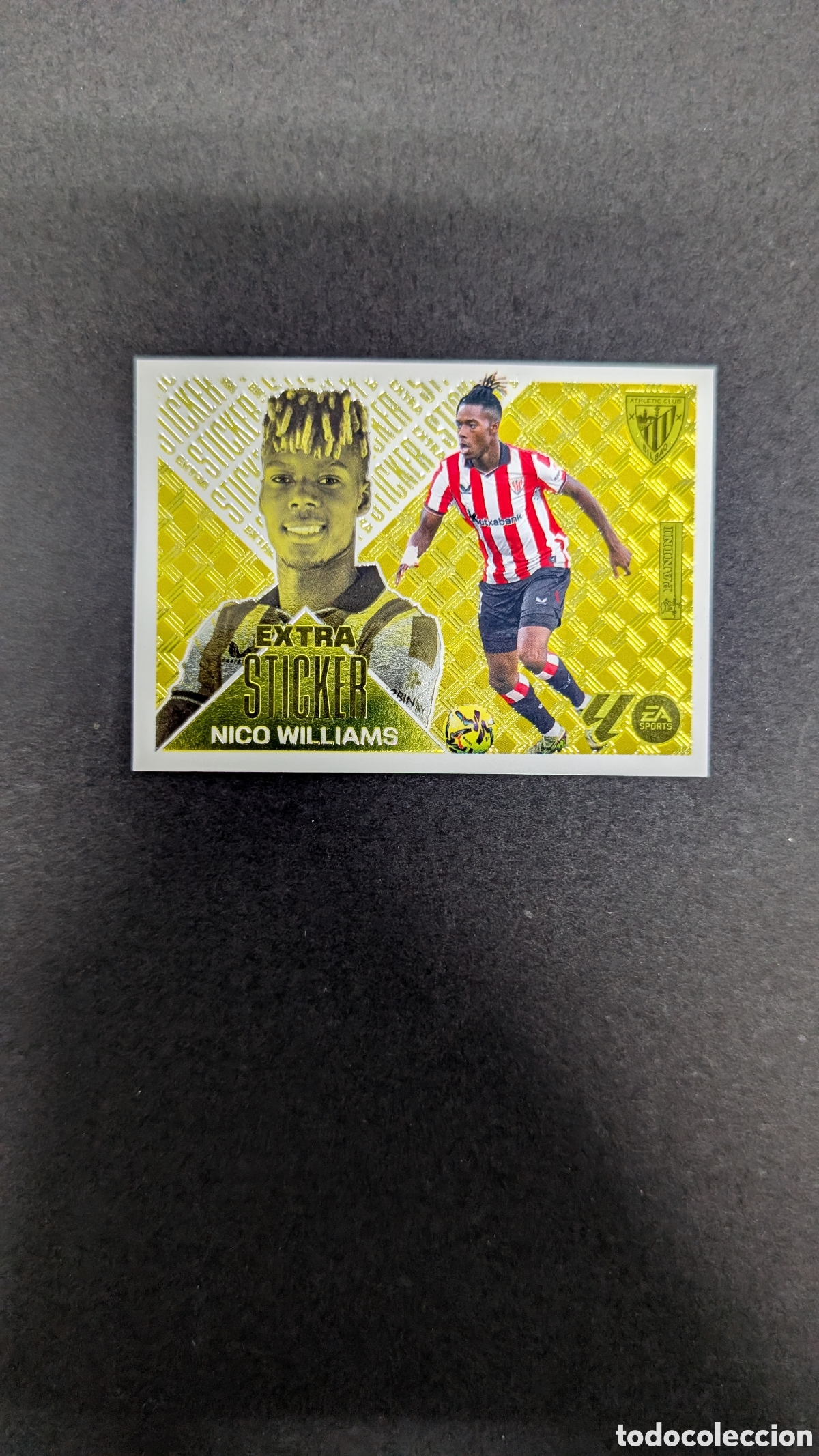 Cromos de Futebol: NICO WILLIAMS BILBAO ORO GOLD EXTRA STICKER LIGA ESTE 2026/27 26 27 NUNCA PEGADO