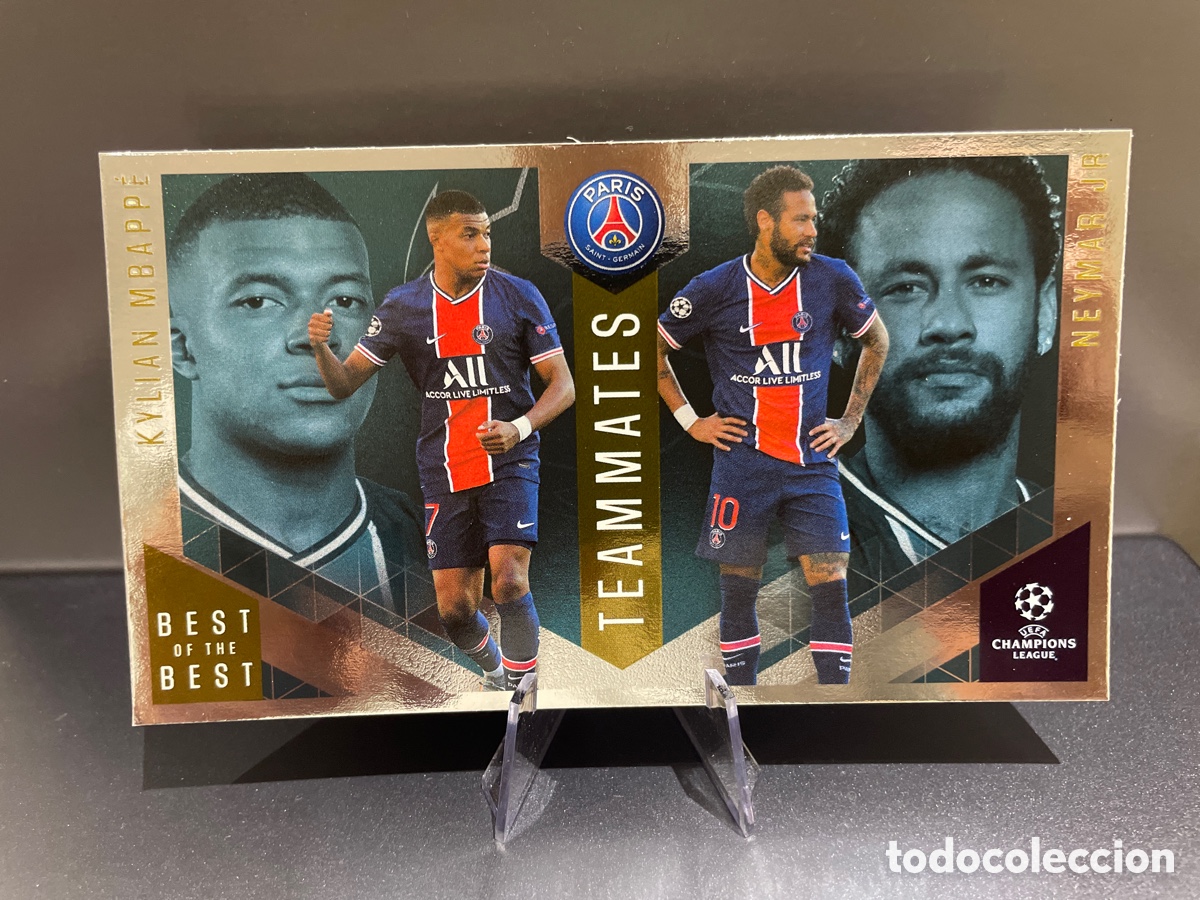 Football Stickers: Mbappe Neymar 147 Teammates Best of the Best UCL 2020-21 Topps PSG