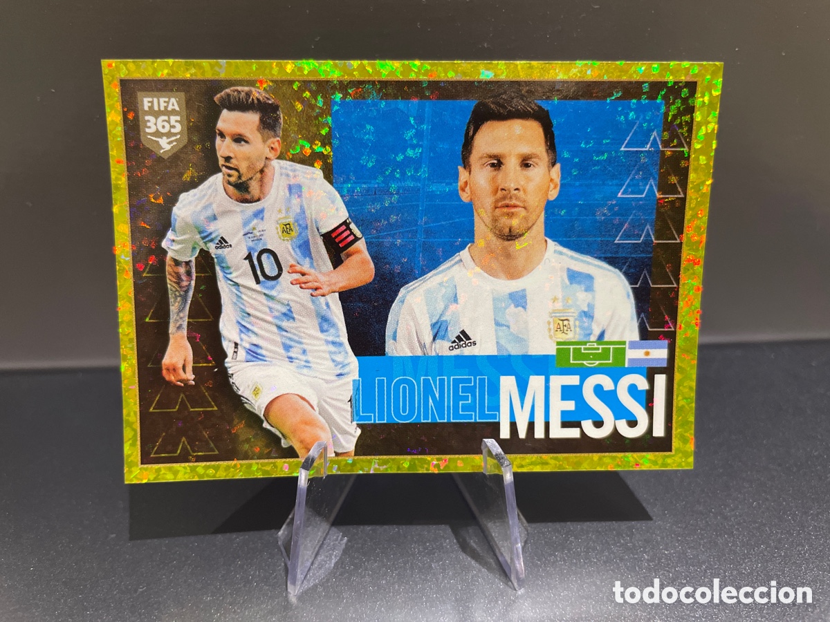 Cartes &agrave; collectionner de Football: Lionel Messi 341 the Golden World of Football Panini FIFA 365 2021-22 Argentina