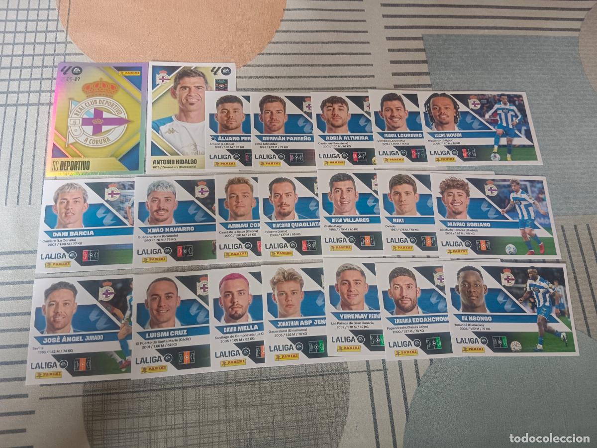 Cromos de f&uacute;tbol: TEMPORADA 2026 2027 26 27 EQUIPO DEPORTIVO DE LA CORU&Ntilde;A COMPLETO 21 EQUIPO BASICO CROMOS NUEVOS