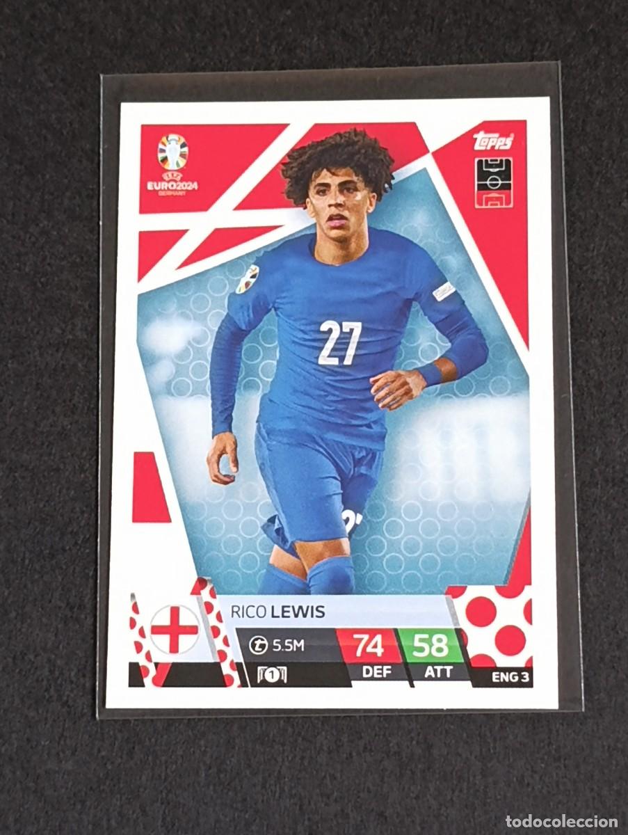 Cromos de f&uacute;tbol: RICO LEWIS #ENG 3 ENGLAND INGLATERRA - TOPPS EUROCOPA 2024 MATCH ATTAX - UEFA EURO GERMANY 24 ENG3