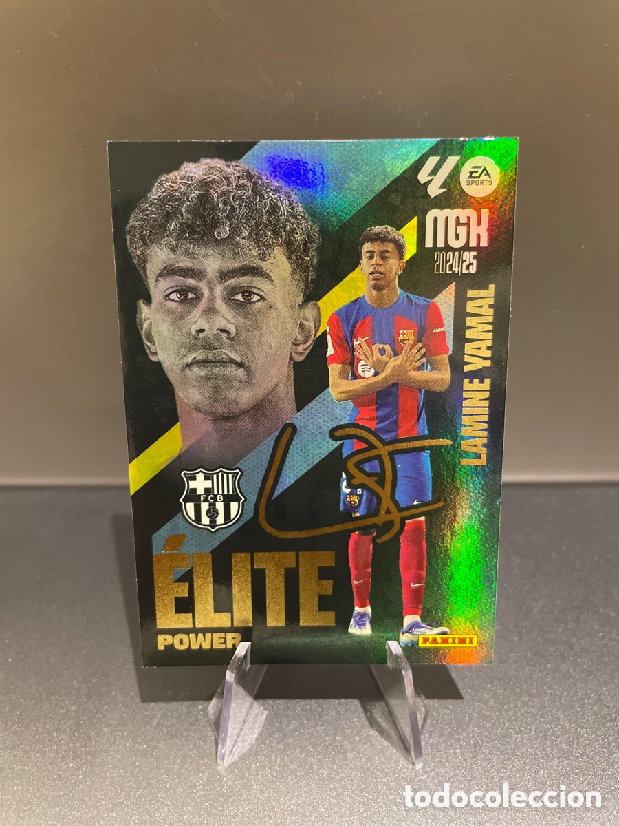 Cartes &agrave; collectionner de Football: Lionel Yamal P7 Elite Power Autografo Panini Megacracks MGK 2024-25 FC Barcelona