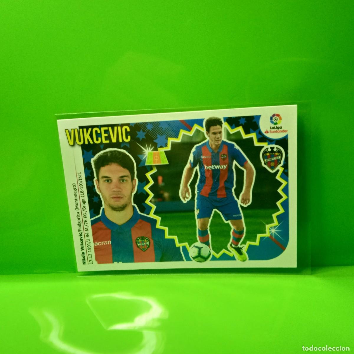 Cromos de f&uacute;tbol: EDICIONES ESTE 2018 2019 18 19 (&Uacute;LTIMOS FICHAJES) 51 VUKCEVIC LEVANTE U.D (5&ordf; EDICI&Oacute;N)